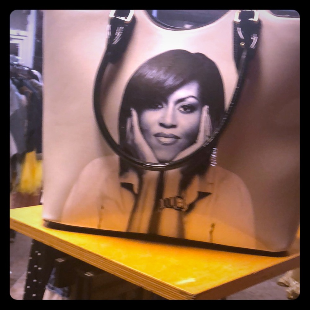 Michelle Obama Patton leather purse